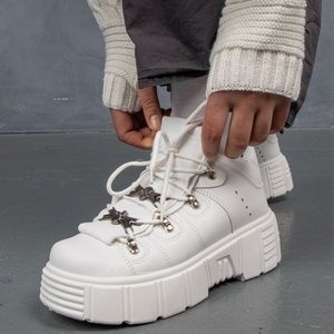 KOI FOOTWEAR white chunky trainers